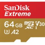SanDisk Extreme - Tarjeta de memoria flash (adaptador microSDXC a SD Incluido) - 64 GB - A2 / Video Class V30 / UHS-I U3 / Class10 - microSDXC UHS-I