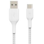 Belkin - Cable Braided - USB-C to USB-A Cable 2M WH