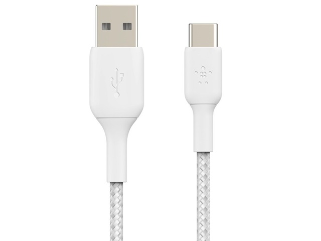06CQRWXD4NWADWX66ZAQ0X14C0.jpg Belkin - Cable Braided - USB-C to USB-A Cable 2M WH - Imagen 1