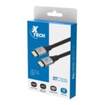 Xtech - USB cable - USB Type C - 3.66 m - Black & silver - (m) to (m) Braided XTC-533
