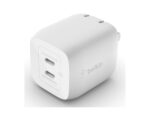 Belkin - Adaptador de corriente - tecnología PPS y GaN - 45 vatios - 3 A - Fast Charge, PD 3.0 - 2 conectores de salida (2 USB-C) - blanco - Imagen 2