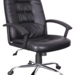 Xtech Calabria - Silla - ejecutivo - reposabrazos - inclinación - giratorio - plástico, metal, PVC, espuma, cuero sintético, contrachapado - negro